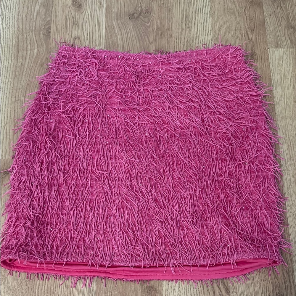 Pink Textured Women's Skirt